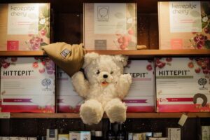 Hittepit kersenpitkussens in de vorm van een knuffelbeer